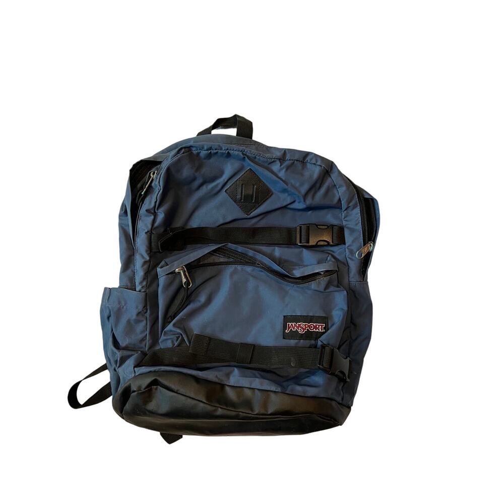 Jansport Blue and Black Multi-Pocket Daypack